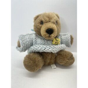 Vintage Plush 1985 Breyers Bear With Blue Sweater Bee Stuffed Animal  Sweater